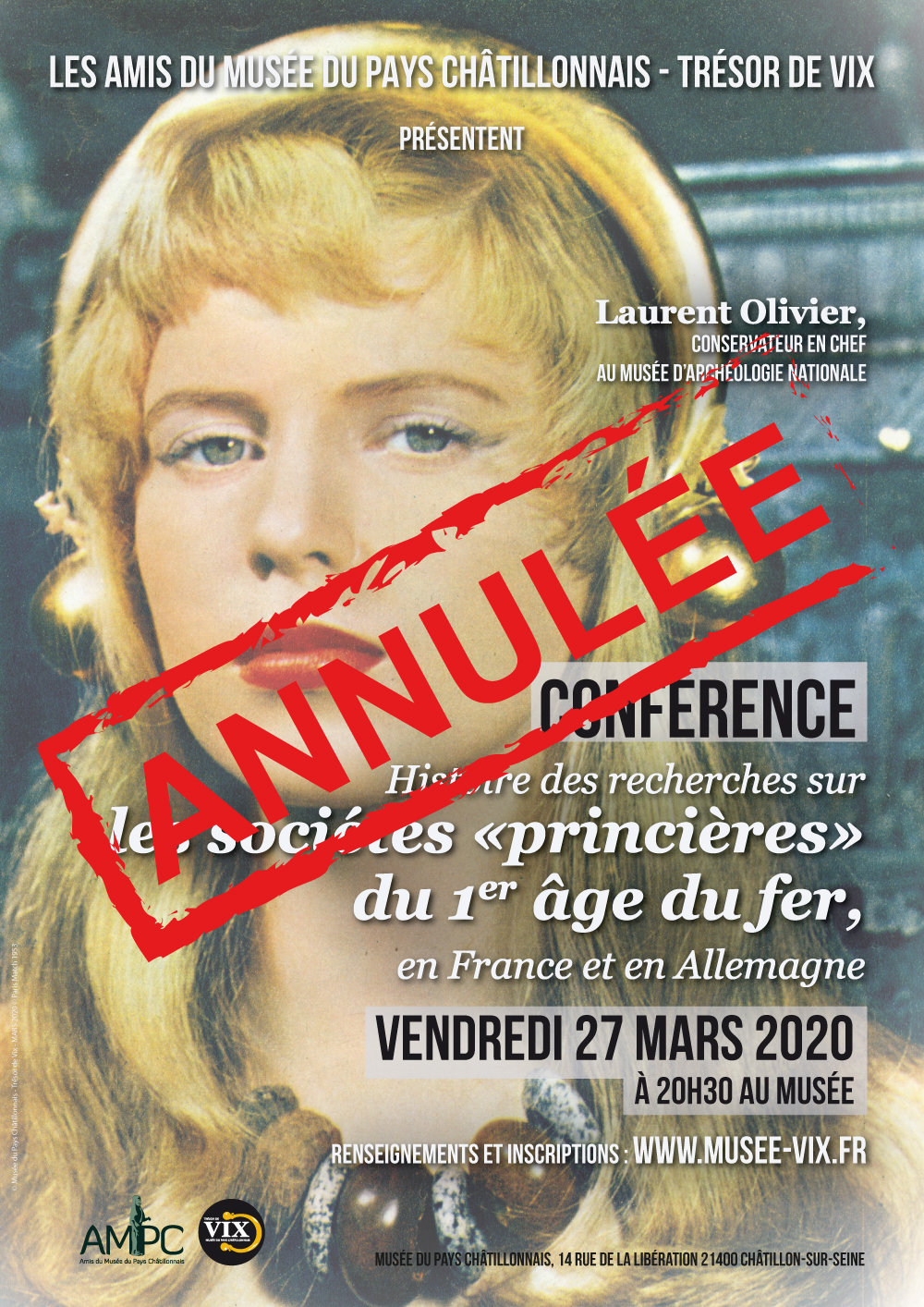 Conférence Laurent Olivier annulée